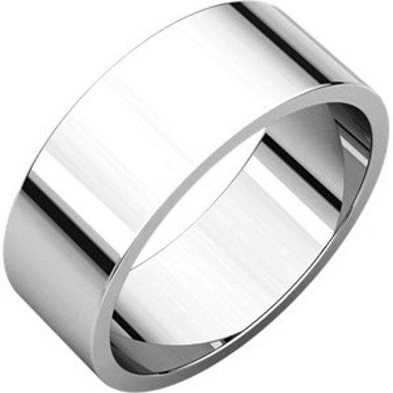 F9.5:184510:P 10kt White 7mm Flat Band