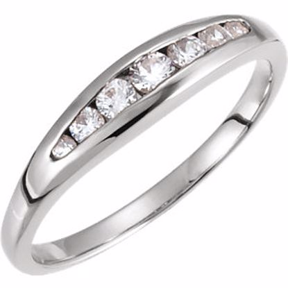 60219:207122:P Platinum 1/5 CTW Diamond 7 Stone Anniversary Band