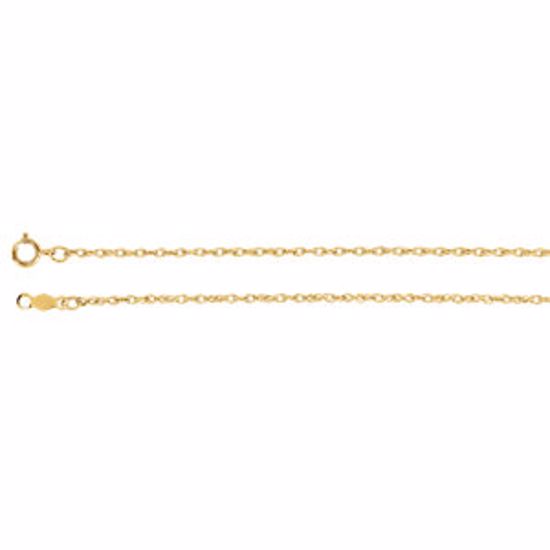 CH472:244059:P 14kt Yellow 1.25mm Rope 20" Chain