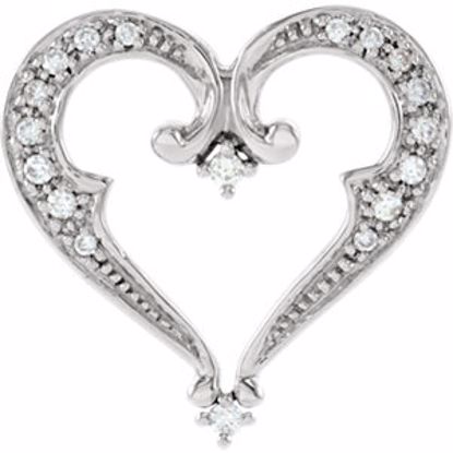 63492:291852:P 14kt White 1/5 CTW Diamond Heart Pendant Slide