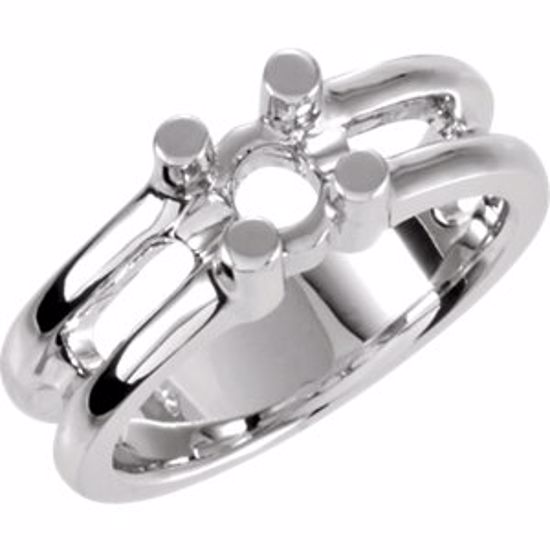 120263:292380:P Platinum 6.5mm Round Engagement Ring Mounting