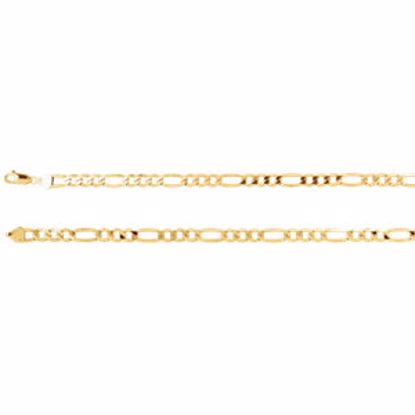 CH630:287911:P 14kt Yellow 6.5mm Figaro 18" Chain
