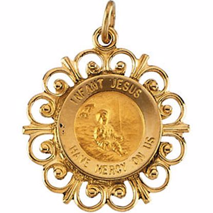 R41504:304562:P 14kt Yellow 18.5mm Infant Jesus Medal