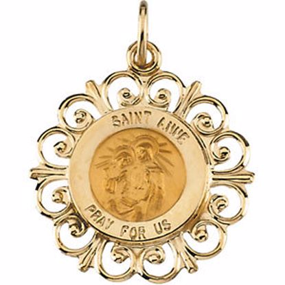 R41513:304384:P 14kt Yellow 18.5mm St. Anne de Beau Pre Medal