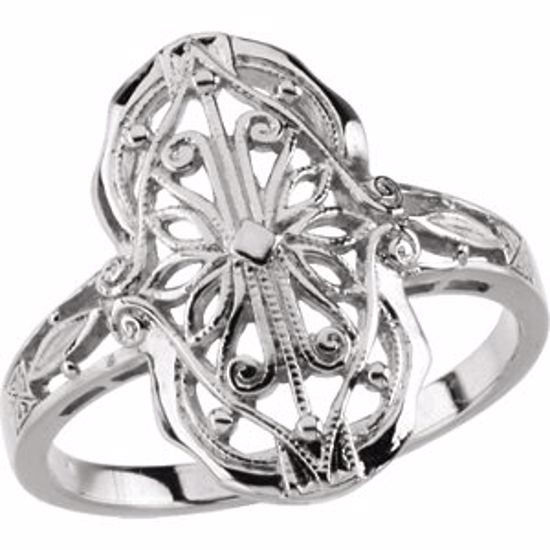 4237:4802:P Vintage-Style Filigree Ring