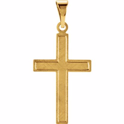 R4002:61655:P 14kt Yellow 18x12mm Cross Pendant