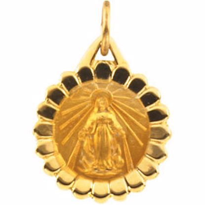 R16427:103999:P 14kt Yellow 13x11mm Miraculous Medal