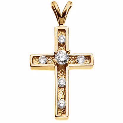 R80075D:76127:P 14kt Yellow Cross Pendant Mounting