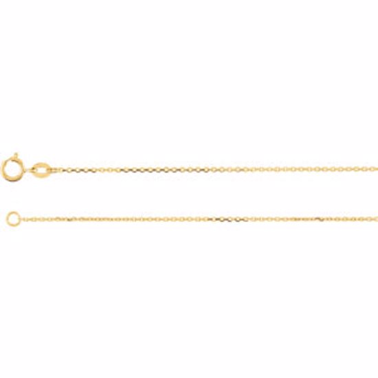 CH123:120472:P 14kt Yellow 1mm Diamond Cut Cable 24" Chain