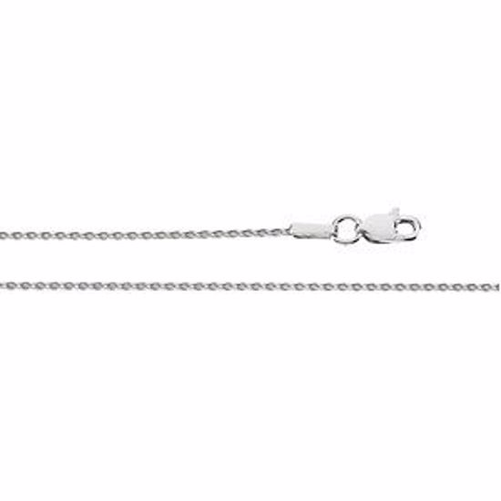 CH164:126236:P 14kt White 1mm Diamond Cut Wheat 20" Chain
