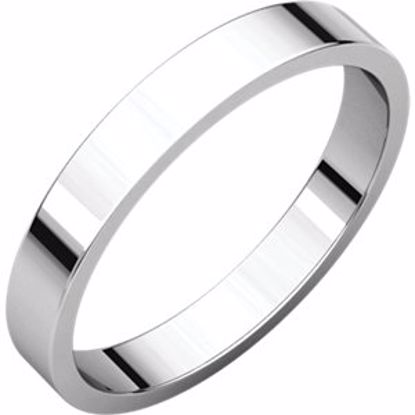 F5:149945:P 10kt White 3mm Flat Band