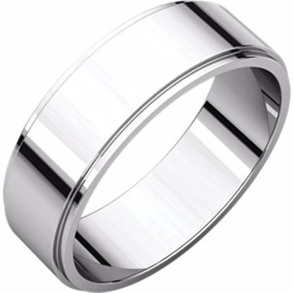 FE7:150528:P 10kt White 6mm Flat Edge Band