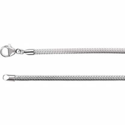 CH272:139523:P Sterling Silver 3.25mm Hollow Mesh 18" Chain
