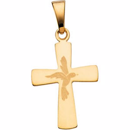 R16018:130008:P Cross with Dove Pendant