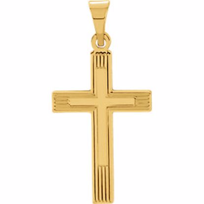 R16155:165093:P 14kt Yellow 17x11mm Cross Pendant