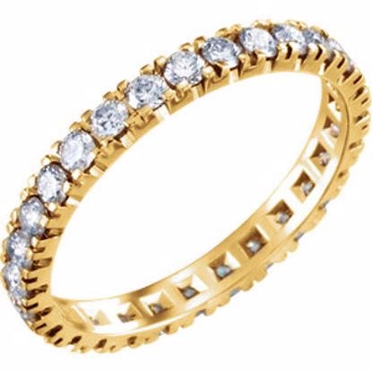 60241:207498:P 14kt Yellow 9/10 CTW Diamond Eternity Band Size 7