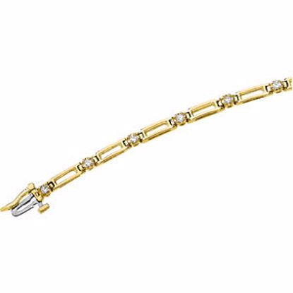 60880:209521:P 14kt Yellow 3/8 CTW Diamond Line 7" Bracelet