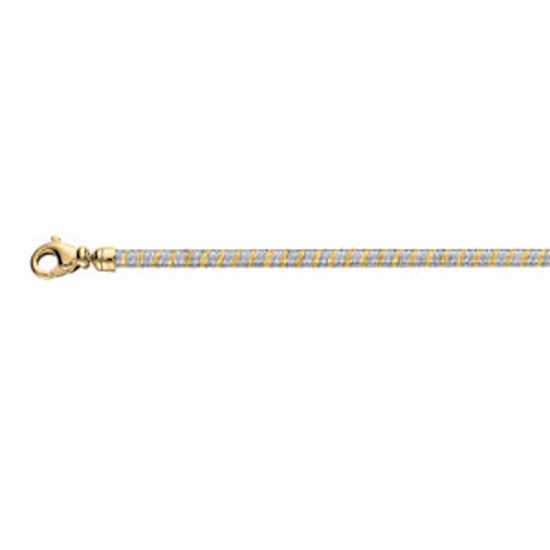 CH363:241155:P Stainless Steel & 18kt Yellow 2.75mm Cocoon™ 16" Chain
