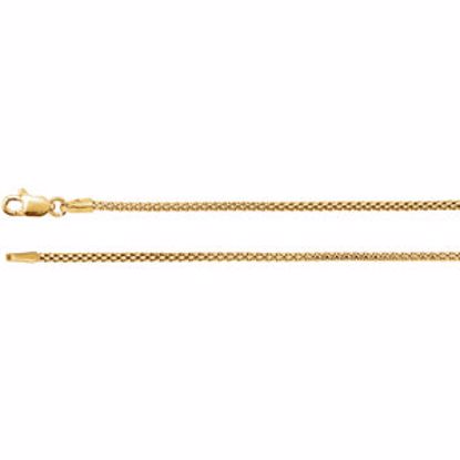 CH520:242110:P 14kt Yellow 1.5mm Hollow Popcorn 20" Chain
