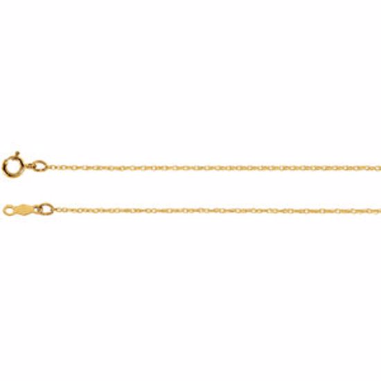 CH468:244025:P 14kt Yellow .75mm Rope 24" Chain