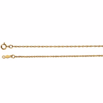 CH469:244028:P 14kt Yellow 1mm Rope 16" Chain