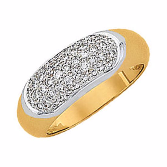 61231:246307:P 14kt Yellow & White 1/2 CTW Diamond Anniversary Band Size  6