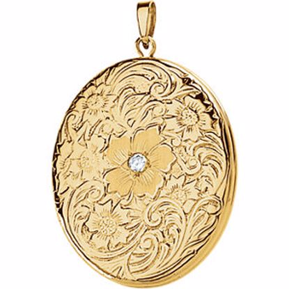 22784:287159:P 14kt Yellow Diamond Locket