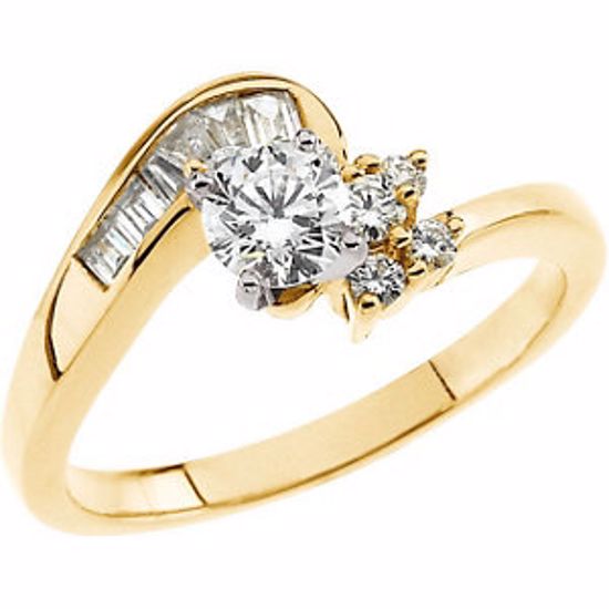 63338:290681:P 14kt Yellow 3/4 CTW Diamond Engagement Ring