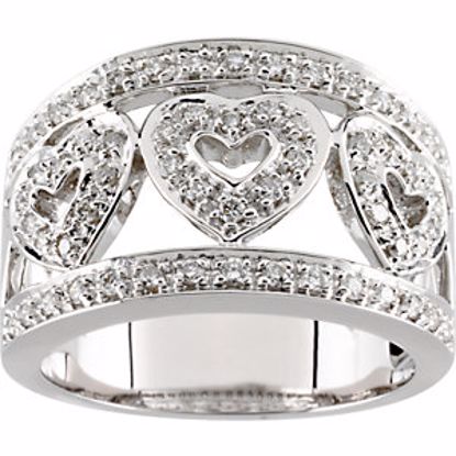 63297:294017:P Diamond Heart Band