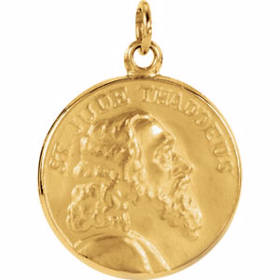 R41522:304402:P 14kt Yellow 15.25mm St. Jude Thaddeus Medal