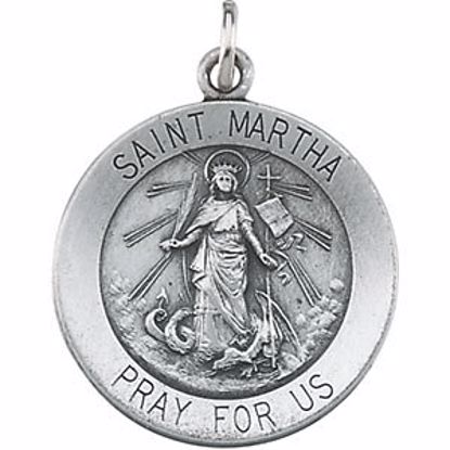 R16324:304646:P Sterling Silver 18.5 St. Martha Medal