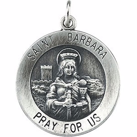 R16314:304664:P Sterling Silver 18.25 St. Barbara Medal