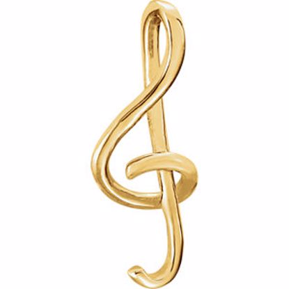 8303:20581:P 10kt Yellow Treble Clef Pendant