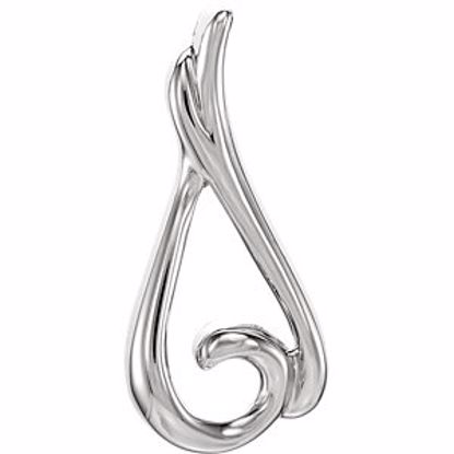 80746:74069:P 14kt White Freeform Pendant