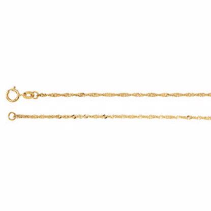 CH69:73065:P 14kt Yellow 1.25mm Solid Singapore 16" Chain