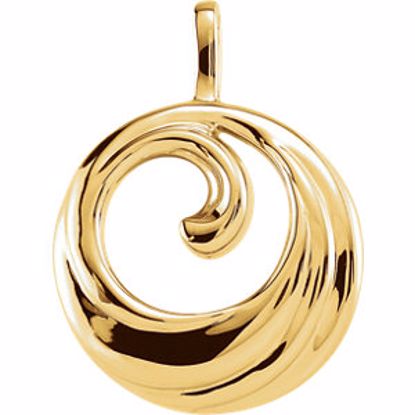 80752:74186:P 10kt Yellow Circle Pendant