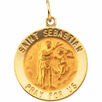 R16332:67261:P 14kt Yellow 18.25mm Round St.Sebastian Medal