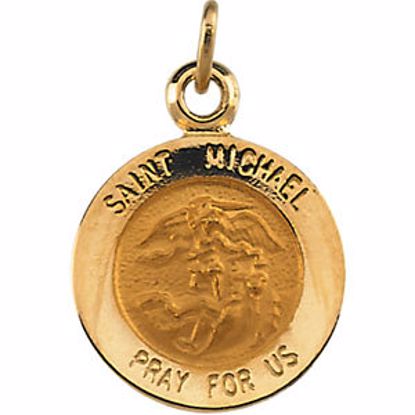 R5052:105129:P 14kt Yellow 12mm St.Michael Medal