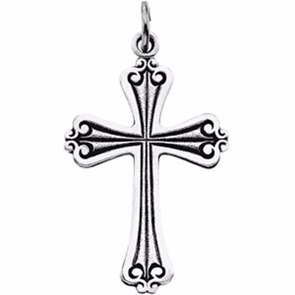 R16275:104150:P Sterling Silver 32x22mm Cross Pendant