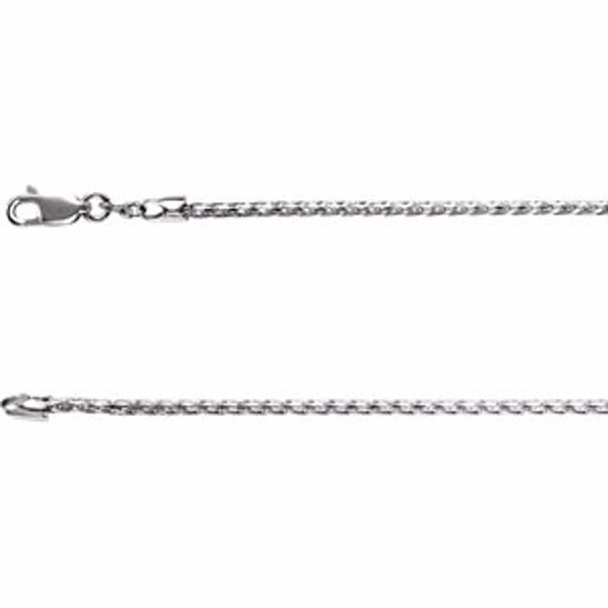 CH286:147777:P Sterling Silver Wheat Diamond-Cut 20" Chain