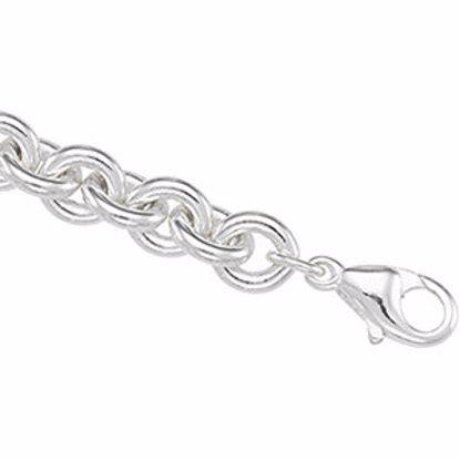 CH315:153728:P Sterling Silver 9mm Solid Round Cable 17" Chain
