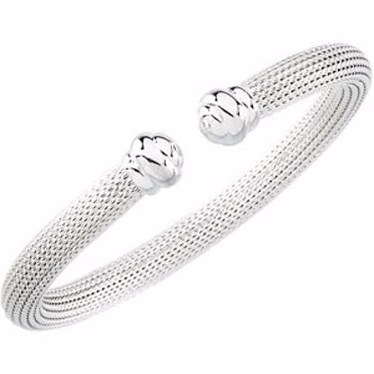 CH328:153740:P Hollow Mesh Cuff Bracelet 6.5mm 