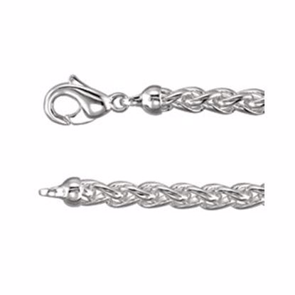 CH266:139507:P Sterling Silver Wheat Chain 6mm