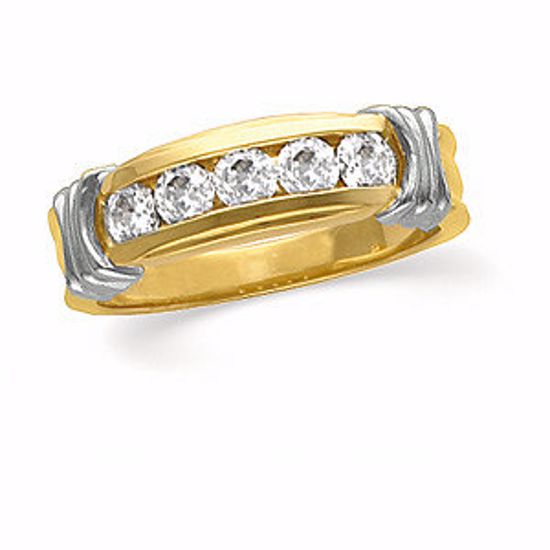 60224:207470:P 14kt Yellow & White 1/2 CTW Diamond Anniversary Band