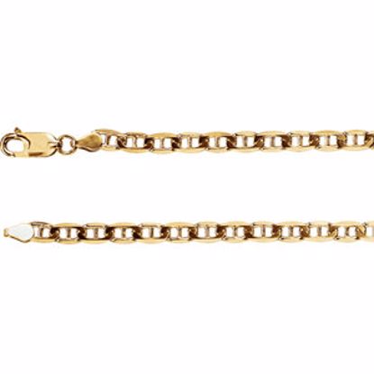 CH486:244784:P 14kt Yellow 4.5mm Anchor 7" Chain