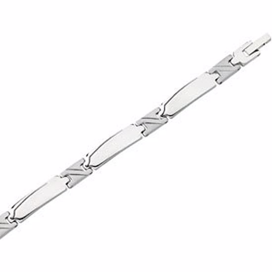 BRC224:278570:P Stainless Steel Men's 8" Bracelet