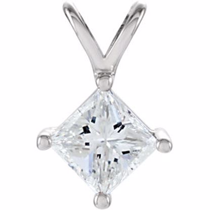 63420:291009:P 14kt White 3/8 CTW Diamond Pendant