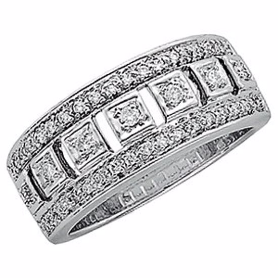 63517:292188:P 14kt White 1/3 CTW Bridal Anniversary Band