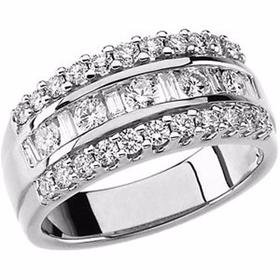 63458:292174:P 14kt White 1 CTW Diamond Anniversary Band