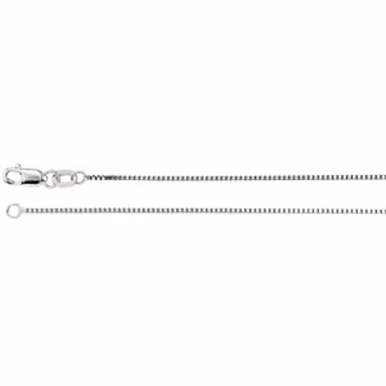 CH619:288086:P 14kt White .75mm Box 24" Chain